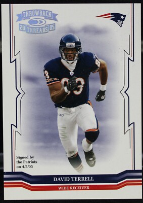 2005 Donruss Throwback Threads Silver Holofoil #26 David Terrell /150