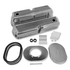 For Ford Sbf 289 302 5.0l 1962-1985 Polished Tall Valve Covers 12 Air Cleaner