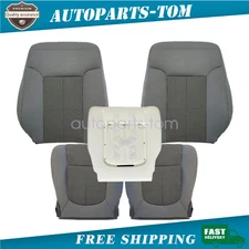 For 2011 - 2016 Ford F250 XLT Front Bottom & Top Cloth Cover Gray & Foam Cushion