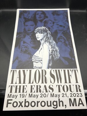 ミュージシャン Taylor Swift 2023 The Eras Tour poster Official Taylor Swift Concert Poster Foxborough Gillette