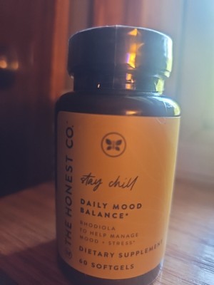 The Honest Co STAY CHILL DAILY MOOD BALANCE 60 Softgels  BEST BY 5/24