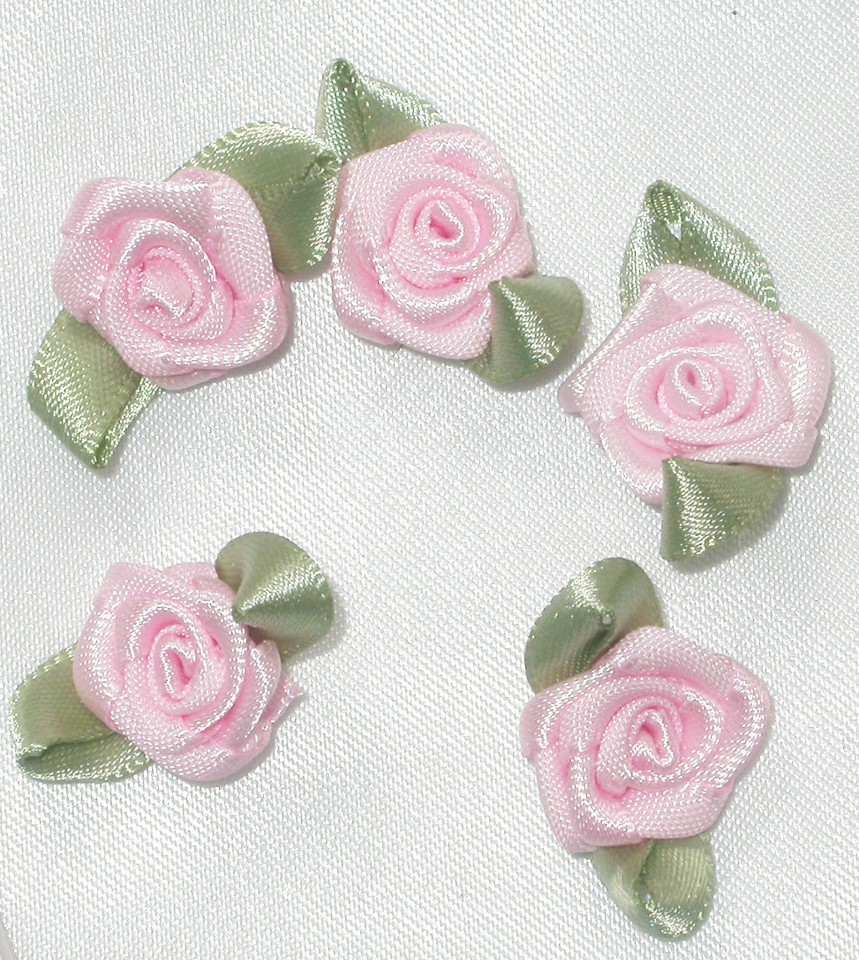 Polyester Satin Ribbon Roses 25 Pack - Lots of colors! USA STOCK ...