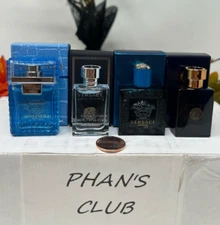Versace 4pc Mini Gift Set Eau Fraiche, Pour Homme, Eros, Dylan Blue For Men