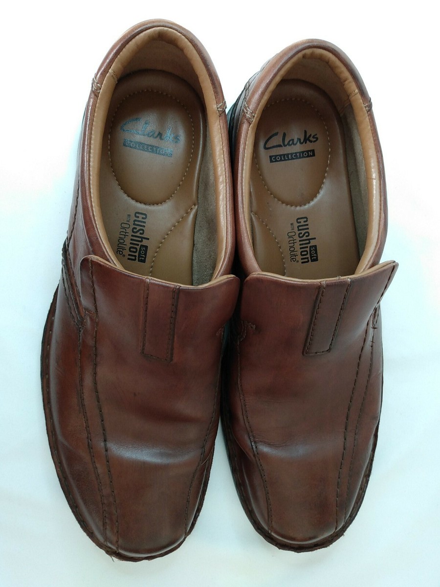Clarks Collection Extreme Comfort Men Sz 10M Brown Leather Bicycle Toe Shoes Clarks extreme comfort collection - Gem main image 3