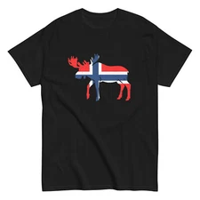 Norwegian Roots T-Shirt | Norway Flag & Moose Design | Perfect for Norway Fans