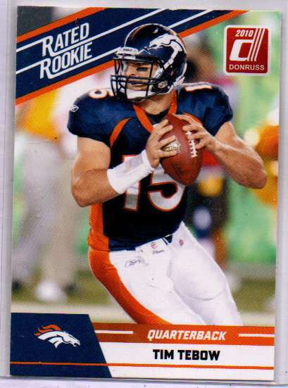 TIM TEBOW 2010 DONRUSS RATED ROOKIE CARD #95 BRONCOS A221