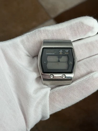 Rare Vintage Seiko Quartz LC Chronograph 0634-5001 Digital Sports Watch JDM 70s
