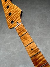 AAA Stainless Jazz BASS 21Fret satin DIY Roasted Flame Maple guitar neck 34in