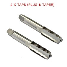 M10 X 1mm Tap Useful 2pcs Metric Pitch Machine Tap 10mm X 1mm Drilling Tool