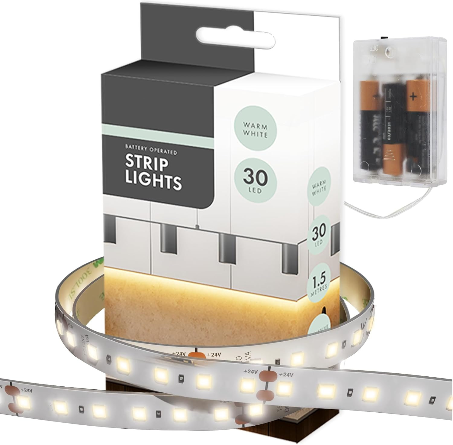 Strisce Luminose a LED per Interni a Batteria AA Da 1.5 M, Ideali per Illuminazi