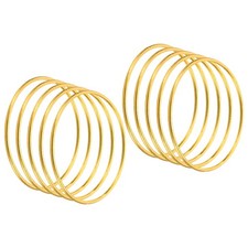 20 Pcs 3.1 Inch Dream Catcher Rings Metal Macrame Wreath Gold Tone