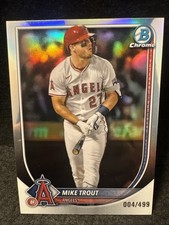 2025 Bowman Chrome - Mike Trout, Mike Trout #27 Refractor /499