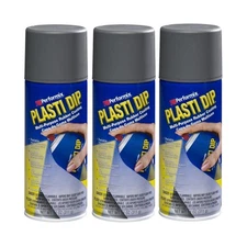 3-PACK Performix PLASTI DIP GUNMETAL GRAY 11OZ Spray CAN Rubber Handle Coating