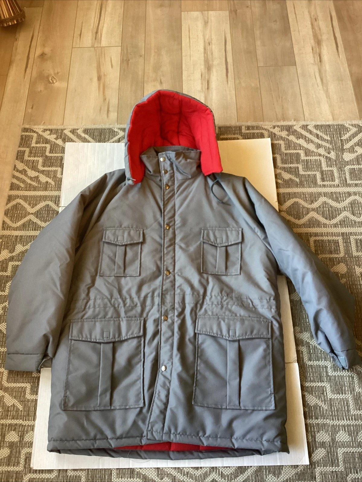 Vintage Ozark Trail Red Lined Removable Hoodie Jacket! Unisex Sized Large Y2K!!,