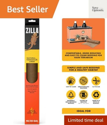 Comfortable and Absorbent Reptile Bedding Floor Liner, 17.25  x 35.25 
