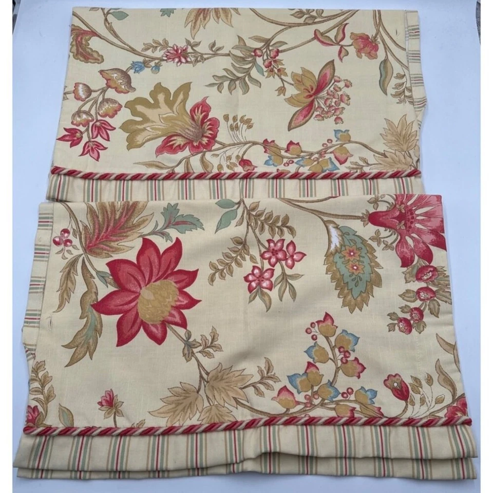 Rose Tree · Reversible Floral & Striped Pillow Sham Set Button Closure 21″×29″ - Image 4 of 4