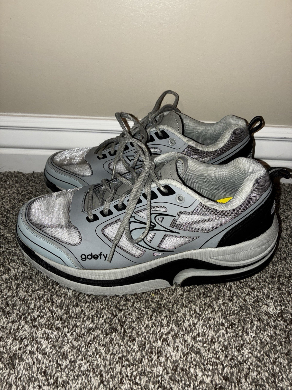 SAOLA GDEFY Gravity Defyer Grigio Ione Nero Scarpe Comode Sneakers Uomo 9W Ortopediche