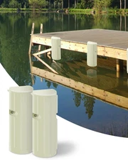 Lunghaa Inflatable Dock Bumpers Marine Fenders 2-Pack Set, Beige