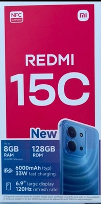 Xiaomi Redmi 15C 128GB Blue - 6.9'' 120Hz 6000mAh Battery - Brand New In Box