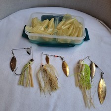 Estate Sale Find 3 Spinner Lures Strike King & Grubs