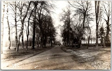 Dresden East Germany Tree Lined Path Large Building Wilhelm Freudenberger RPPC