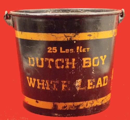 Vintage Dutch Boy Paint Bucket 1920-40 Fair Condition No Lid 6" x 7"