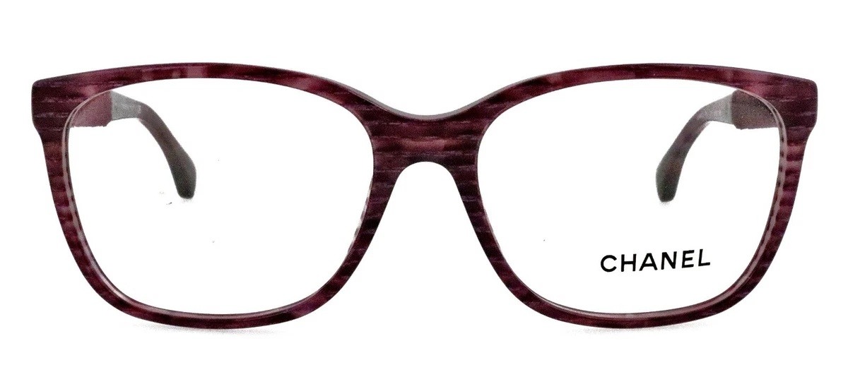 Chanel Cat Eye Eyeglasses Frames Purple Acetate Italy Gunmetal Silver Chanel Acetate Pearl Cat Eye Sunglasses 5340-H Purple  main image 2