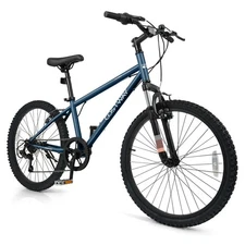24 Inch Kids Mountain Bike for Boys Girls Aged 8+ Years Old w/ Suspension Fork