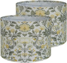 Floral Drum Lamp Shades Set of 2 13"x13"x10" Table/Floor Lamp US