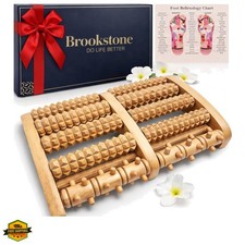 Foot Massager for Neuropathy Plantar Fasciitis Relief - Wooden Foot Roller ...