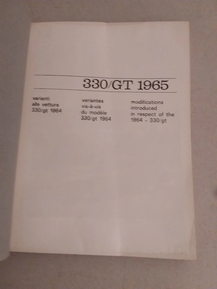 FERRARI 330 GT MANUALE USO E MANUTENZIONE ITA/FRA/ENG - Immagine 2 di 4