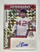 Jalen Pitre 2022 Mosaic Rookie Card RC Auto #RAM-JP Choice Fusion Red & Yellow. rookie card picture