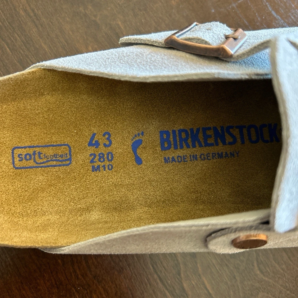 Birkenstock Boston Clogs Size 10 Taupe Gray Brown Narrow - Image 3 of 4