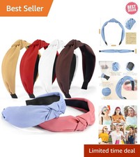 Headbands for Women Girls - 6PCS Stylish Top Knotted Headbands - Knotted Head...