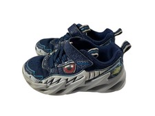 Skechers Shark Bots Kids Boys Blue Shark Hook  Loop Athletic Shoes Size 13.5