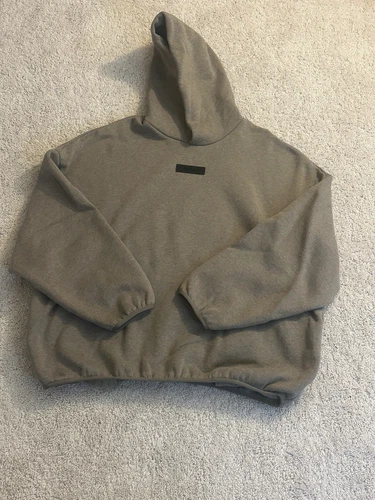 Felpa con cappuccio Fear of God Essentials grigio erica (SS24) Taglia XL 192SU242051F (nuova)