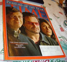 2006 Dec 26/Jan 2 Time Persons Of The Year Bill Gates, Bono, Melinda Gates Cover