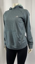 Adidas Ultimate Climawarm Hoodie Bluish Gray Mint Hood Lining Women's Size M