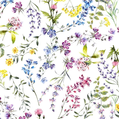 Wachstuchtischdecke  PVC "Blumenwiese" 140cm breit Indoor Outdoor Länge wählbar - Bild 1 von 4