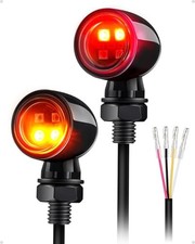 Bullet Mini LED Turn Signal Lights, 4LEDs Red White Blinkers Turn Lights Fi...