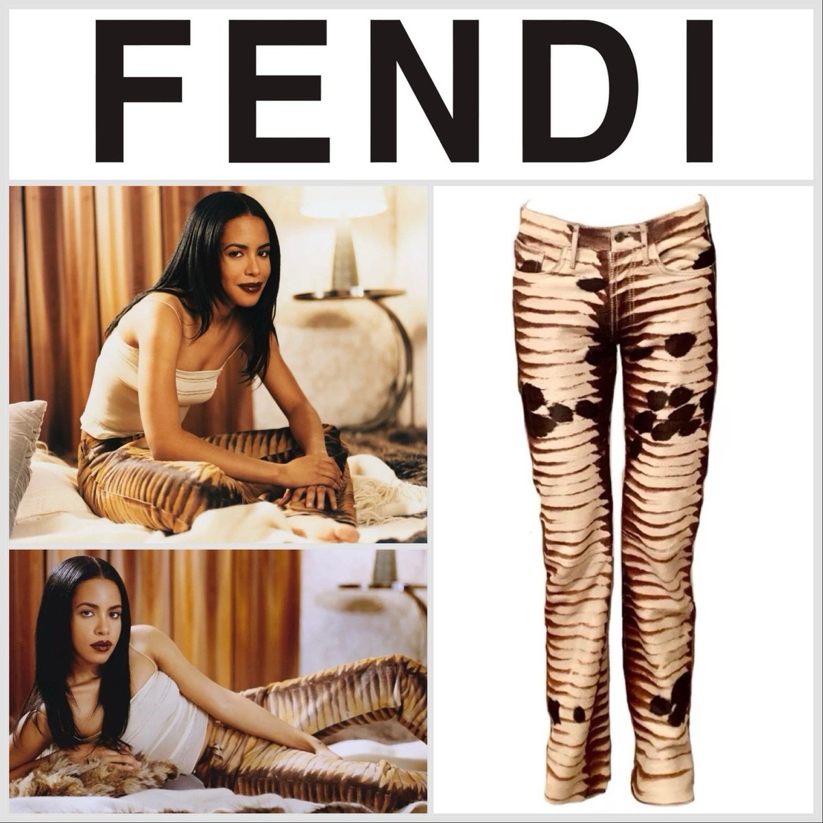 FENDI By KARL LAGERFELD F/W 1999 Pony Hair VINTAGE Pants VERY RARE