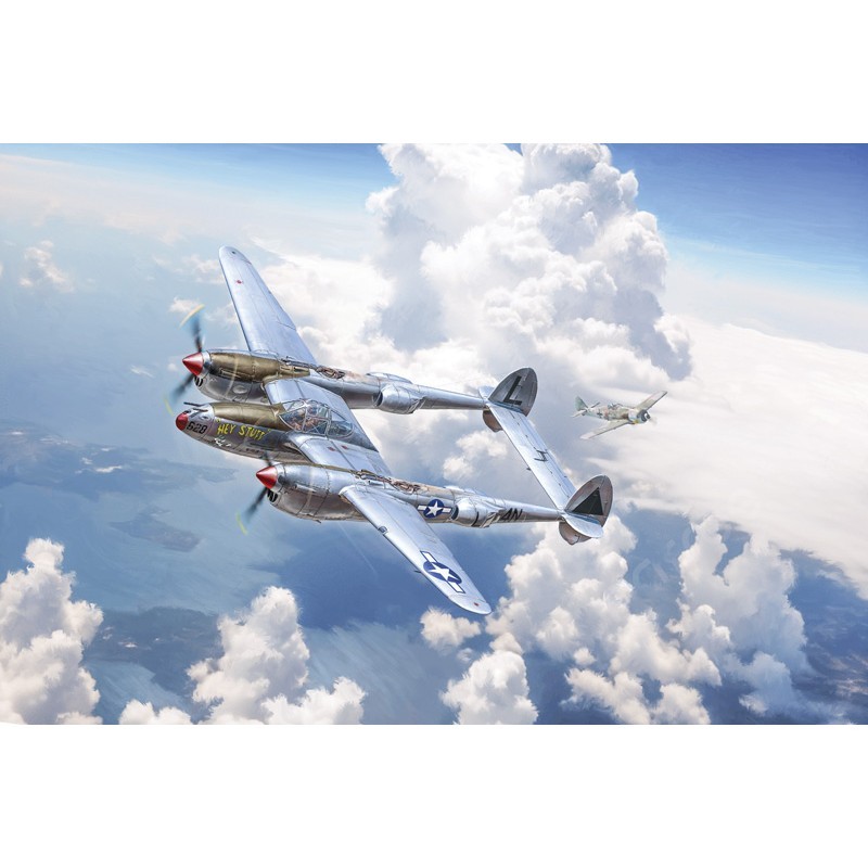 Maquette avion P-38 J Lightning 1/48 Italeri 2834 à peindre