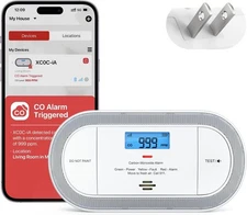 X-Sense WiFi Carbon Monoxide Detector Plug-In w/ Battery Backup & App Alert