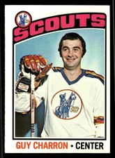 1976-77 Topps Guy Charron #186 - Kansas City Scouts - NM+