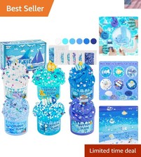 6 Pack Ocean Blue Slime Kit - Fun For Ages 8-12 - Perfect Party Favors