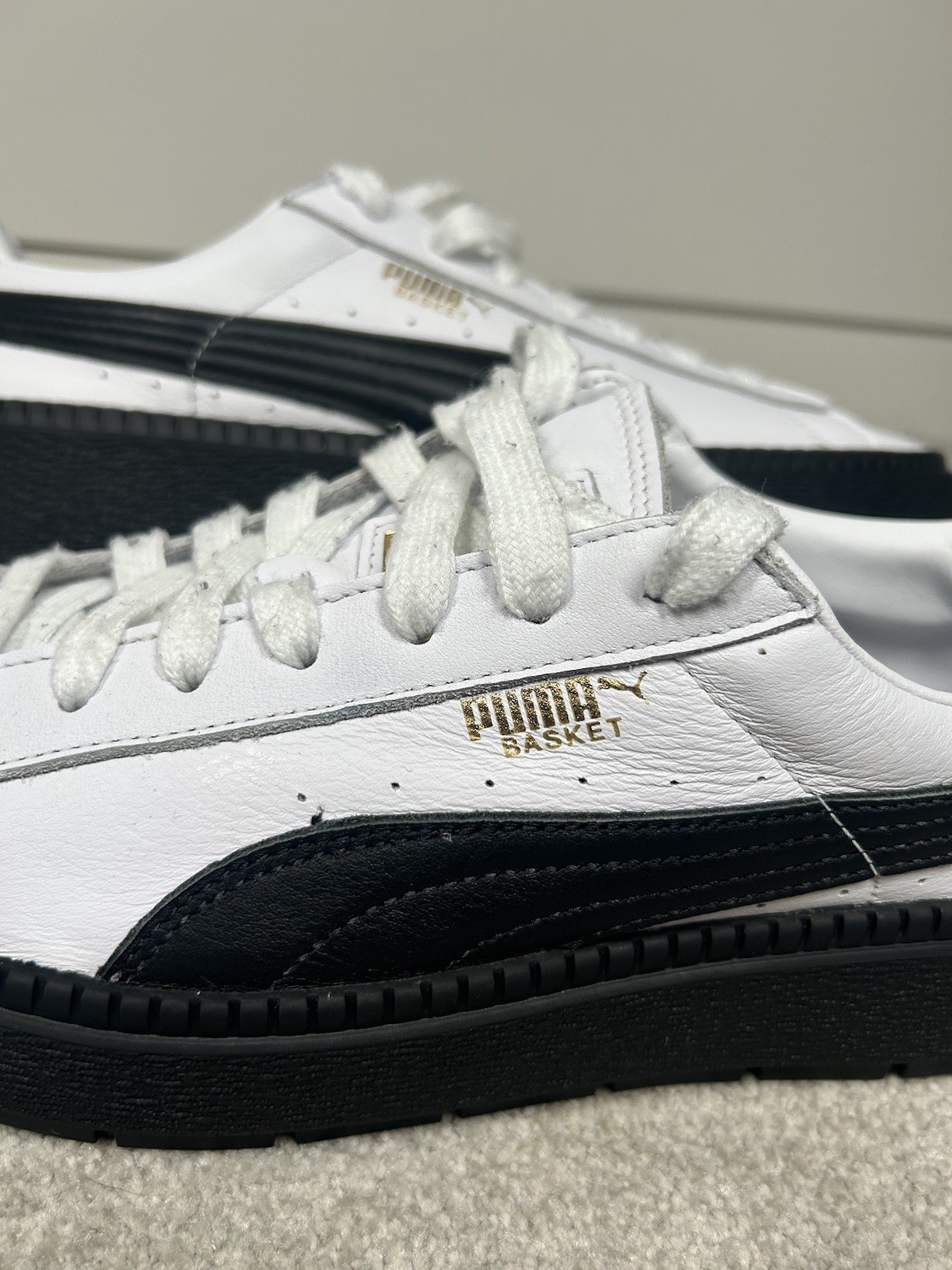 SAOLA Scarpe da ginnastica donna Puma Basket Trace platform suola grossa taglia UK 8 immacolate