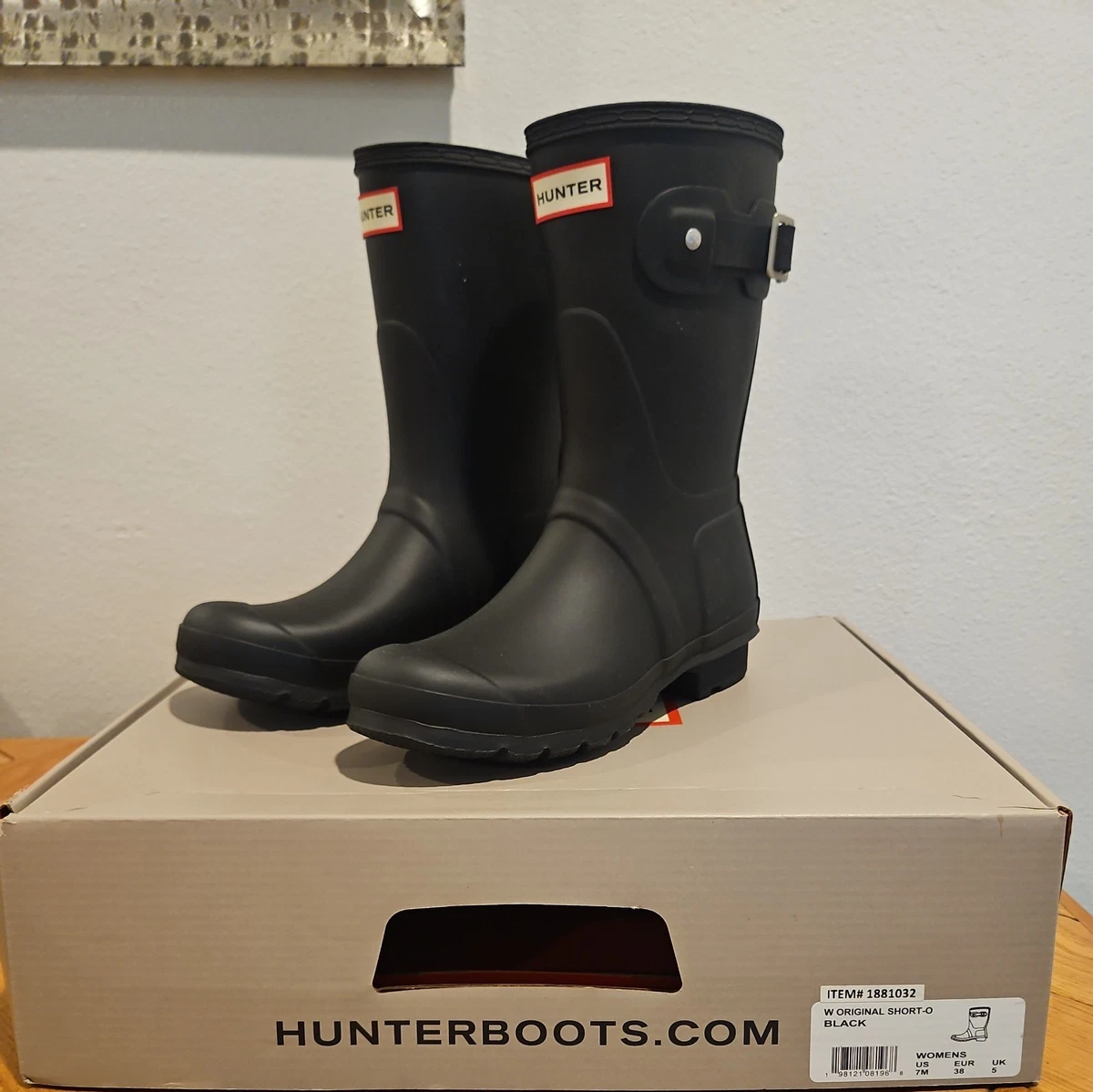 Hunter Original Short Black Boots for Women for sale | eBay