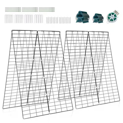 2-Piece Green Cucumber Garden Trellis Grow Support for Climbing Plant
