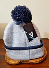 Level Wear Knitted Beanie HC92LUS Ridge Grey/Navy O/S New with Tags