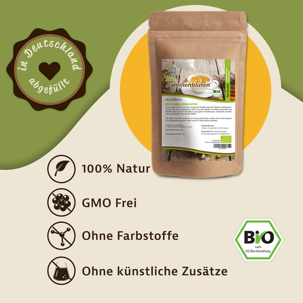 Mynatura Bio KamillenblüTen 250G I Kamille Tee KräUtertee BlüTen Seife-image